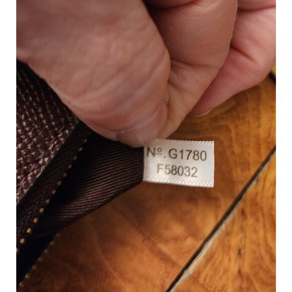 Coach Corner Brown Cross Grain Leather Wristlet - Picture 8 of 8